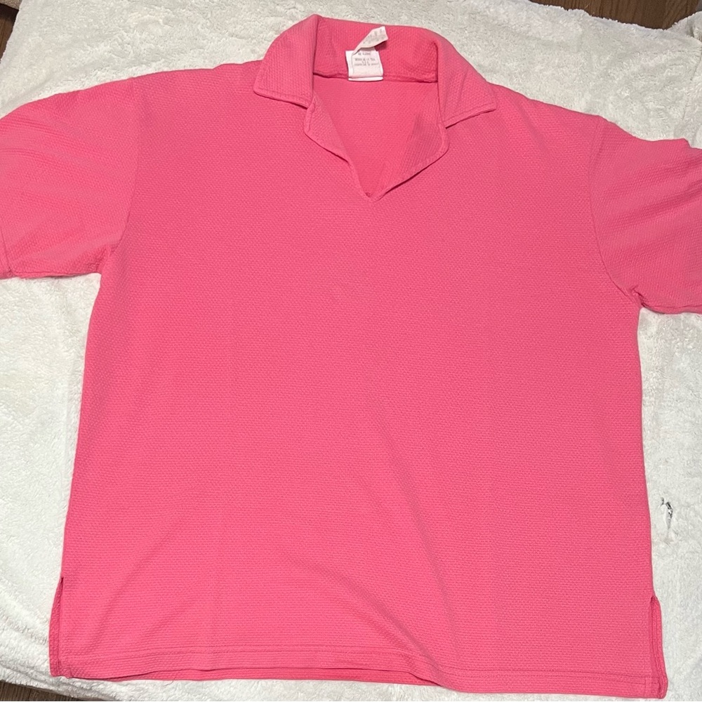 Vintage Barbiecore Dream: Bobbie Brooks Collection Pink Pique Polo Shirt! Sz 16